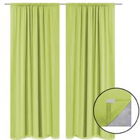 Blackout Curtains 2 pcs Double Layer 140x245 cm Green