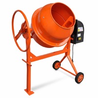 Concrete Mixer Cement Mixer 140 L 650 W Steel Orange