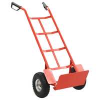 Red and Black Metal Foldable Trolley