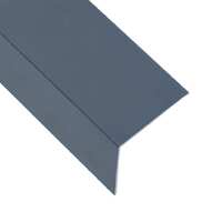 L-shape 90° Angle Sheets 5 pcs Aluminium Anthracite 170cm 60x40 mm