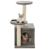Cat Tree with Sisal Scratching Posts 60 cm Grey