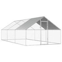 Outdoor Chicken Cage 2.75x6x1.92 m Galvanised Steel
