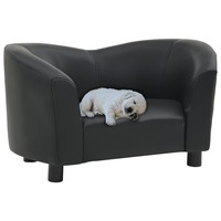 Dog Sofa Black 67x41x39 cm Faux Leather