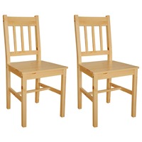 Dining Chairs 2 pcs Pinewood