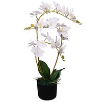 Artificial Orchid Plant with Pot 65 cm White