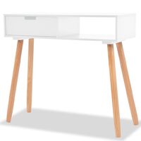 Console Table Solid Pinewood 80x30x72 cm White