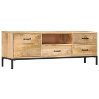 TV Cabinet 130x30x45 cm Solid Mango Wood