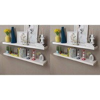 Wall Shelves 4 pcs White 120 cm