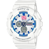 Casio Baby-G 3D Series Analogue/Digital White/Blue Female Watch