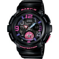 Casio Baby-G Analogue/Digital Female Black/Pink Watch BGA190-1B