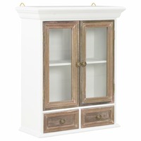 Wall Cabinet White 49x22x59 cm Solid Wood