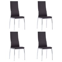 Dining Chairs 4 pcs Brown Faux Leather