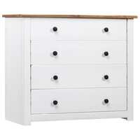 Side Cabinet White 80x40x73 cm Pine Panama Range