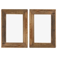 Photo Frames 2 pcs 30x40 cm Solid Reclaimed Wood and Glass