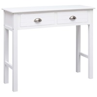 Console Table White 90x30x77 cm Wood