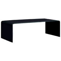 Coffee Table Black 98x45x31 cm Tempered Glass