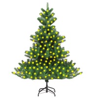 Nordmann Fir Artificial Christmas Tree with LEDs Green 210 cm