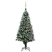 Artificial Christmas Tree with LEDs&Ball Set&Pinecones 240 cm
