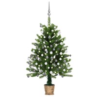 Artificial Christmas Tree with LEDs&Ball Set 90 cm Green