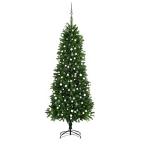 Artificial Christmas Tree with LEDs&Ball Set 240 cm Green