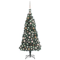 Artificial Christmas Tree LEDs&Ball Set Green 120 cm PVC&PE