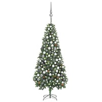 Artificial Christmas Tree with LEDs&Ball Set Pine Cones 210 cm