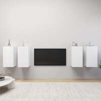 TV Cabinets 4 pcs White 30.5x30x60 cm Chipboard