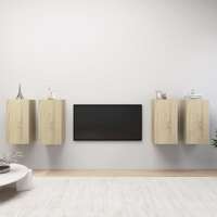 TV Cabinets 4 pcs Sonoma Oak 30.5x30x60 cm Chipboard
