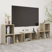 TV Cabinet Set Sonoma Oak Chipboard