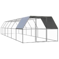 Outdoor Chicken Cage 3x2x2 m Galvanised Steel