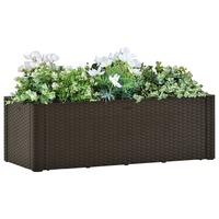 Garden Raised Bed with Self Watering System Mocha 100x43x33 cm