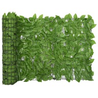 Balcony Screen with Green Leaves 300x75 cm