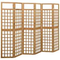 6-Panel Room Divider/Trellis Solid Fir Wood 242.5x180 cm