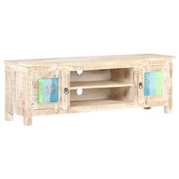 TV Cabinet 120x30x40 cm Rough Acacia Wood