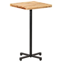 Bar Table Square 60x60x110 cm Rough Mango Wood