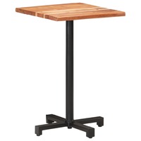 Bistro Table with Live Edges 50x50x75 cm Solid Acacia Wood