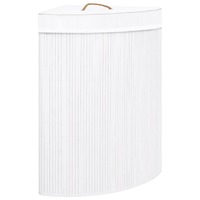 Bamboo Corner Laundry Basket White 60 L