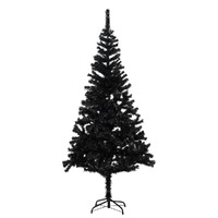 Artificial Christmas Tree with Stand Black 180 cm PVC