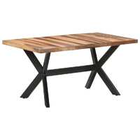 Dining Table 160x80x75 cm Solid Wood with Sheesham Finish