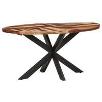 Dining Table 160x90x75cm Solid Acacia Wood with Sheesham Finish