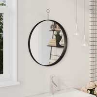 Hanging Mirror with Hook Black 50 cm