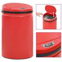 Automatic Sensor Dustbin 30 L Carbon Steel Red