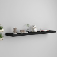 Floating Wall Shelf Black 120x23.5x3.8 cm MDF
