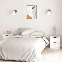 Bedside Cabinets 2 pcs White 40x40x50 cm Chipboard