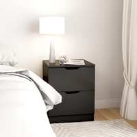 Bedside Cabinet Black 40x40x50 cm Chipboard