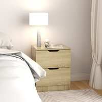 Bedside Cabinet Sonoma Oak 40x40x50 cm Chipboard