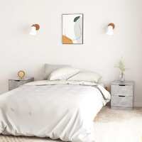 Bedside Cabinets 2 pcs Concrete Grey 40x40x50 cm Chipboard