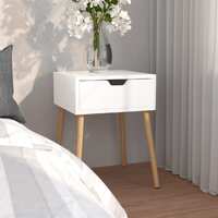 Bedside Cabinet White 40x40x56 cm Chipboard