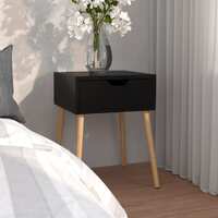 Bedside Cabinet Black 40x40x56 cm Chipboard