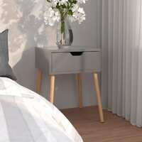 Bedside Cabinet Grey 40x40x56 cm Chipboard